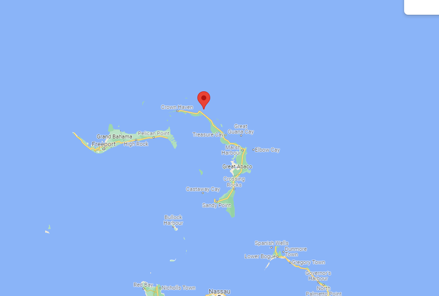 Map to Spanish Cay Bahamas